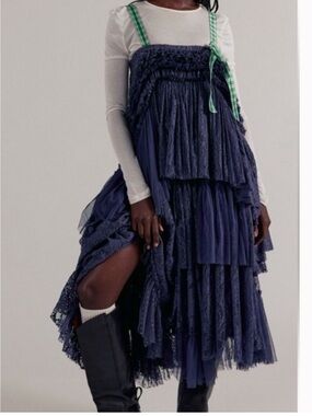 Free People NWT Isabel Midi Lace Dress